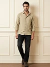 Beige Crinkled Shirt