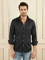 Black Smooth Fit Solid Shirt