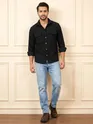 Black Terry Textured Shirt