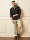 Black Textured Western Shirt