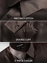 Brown Double Cuff Satin Shirt
