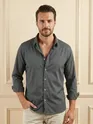 Dark Grey Smooth Fit Solid Shirt