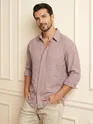 Mauve Textured Jacquard Shirt