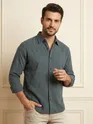Mid Grey Jacquard Round Textured Shirt
