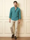 Regent Green Breezy Stand Collar Shirt