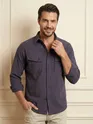 Violet Textured Western Shirt