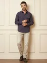 Violet Textured Western Shirt