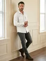 White Terry Textured Shirt