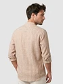 Brown Linen Striped Shirt