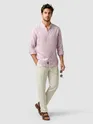 Mauve Linen Striped Shirt