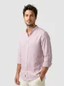 Mauve Linen Striped Shirt
