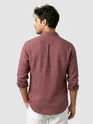 Baked Clay Linen Textured Shirt