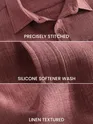Baked Clay Linen Textured Shirt
