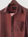 Baked Clay Linen Textured Shirt