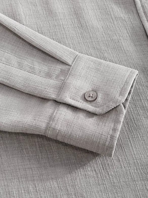 Beige Linen Textured Shirt