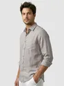 Beige Linen Textured Shirt