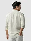 Cream Linen Textured Shirt