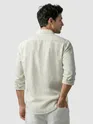 Cream Linen Textured Shirt