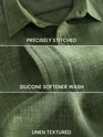 Dark Olive Linen Textured Shirt