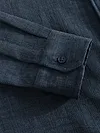 Navy Linen Textured Shirt