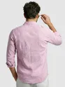 Pastel Mauve Linen Textured Shirt