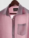 Pastel Mauve Linen Textured Shirt