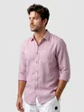 Pastel Mauve Linen Textured Shirt