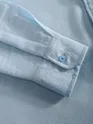 Sky Blue Linen Textured Shirt