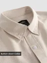 Beige Oxford Striped Shirt