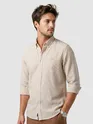 Beige Oxford Striped Shirt