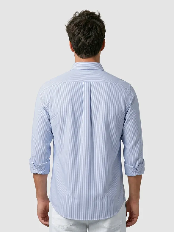Blue Oxford Striped Shirt
