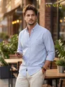 Blue Oxford Striped Shirt