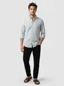 Grey Oxford Striped Shirt