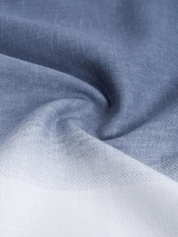 Bluish Grey Cotton Ombre Shirt