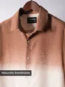 Brown Cotton Ombre Shirt