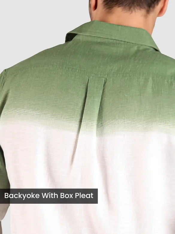 Green Cotton Ombre Shirt