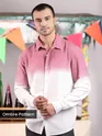 Mauve Cotton Ombre Shirt