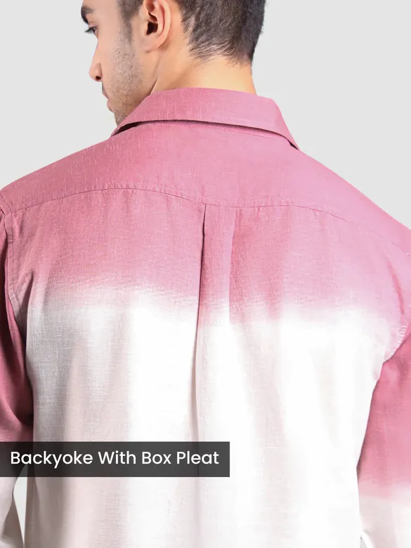 Mauve Cotton Ombre Shirt