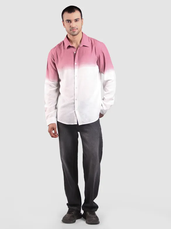 Mauve Cotton Ombre Shirt