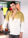 Mustard Cotton Ombre Shirt