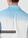 Sky Blue Cotton Ombre Shirt