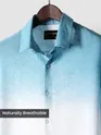 Sky Blue Cotton Ombre Shirt