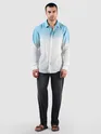 Sky Blue Cotton Ombre Shirt