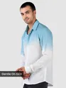 Sky Blue Cotton Ombre Shirt