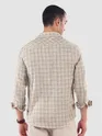 Beige Busy Check Cotton Shirt