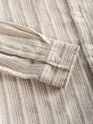 Beige Busy Stripe Cotton Shirt