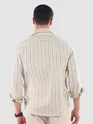 Beige Dual Stripe Cotton Shirt