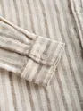 Beige Dual Stripe Cotton Shirt