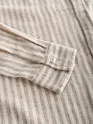 Beige Single Stripe Cotton Shirt