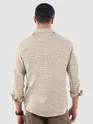 Beige Window Check Cotton Shirt